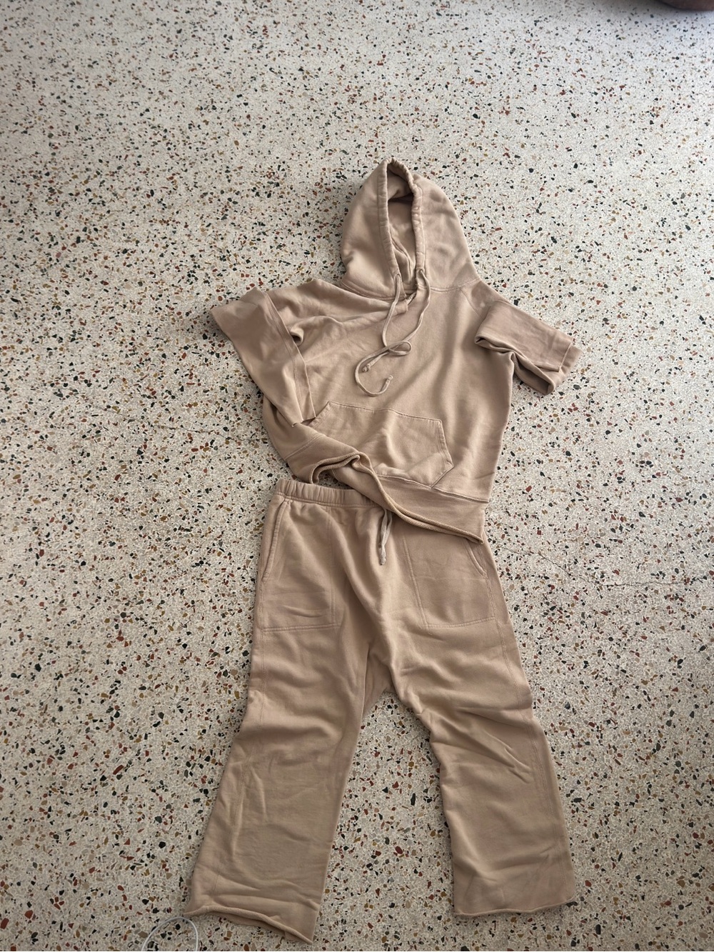 Nili Lotan Tan Sweatshirt and Pants set